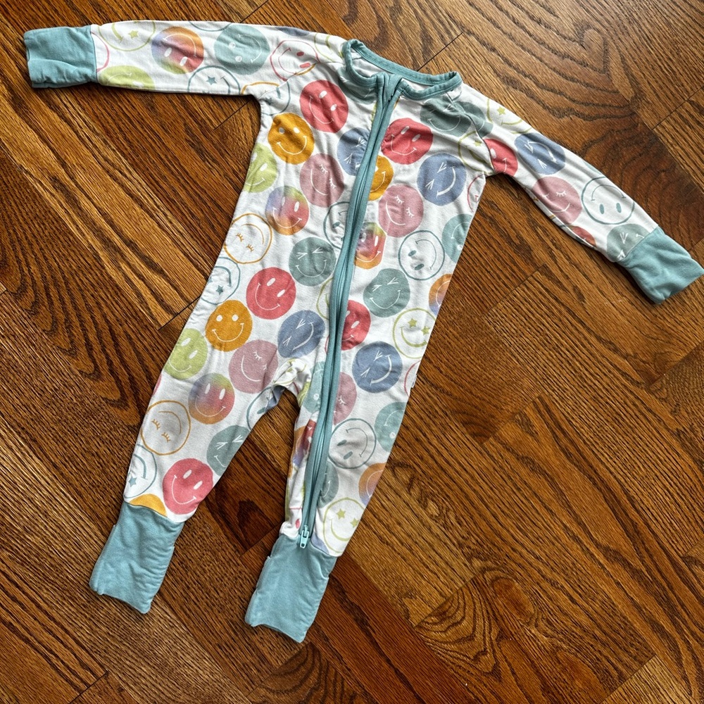 Little Sleepies Colorful Smiley Footie